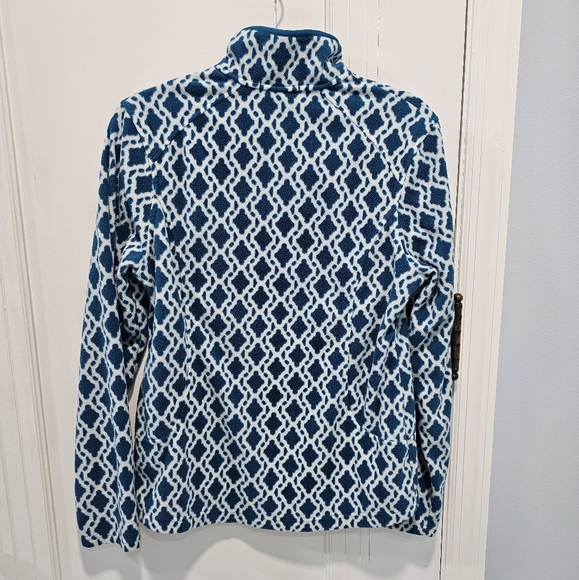 Geometric Lands' End Quarter Zip 💙🤍 Activewear Tops - Picture 2 of 3